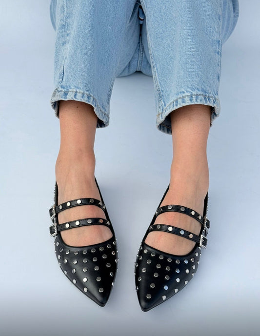 Ballerinas Tachas Negro