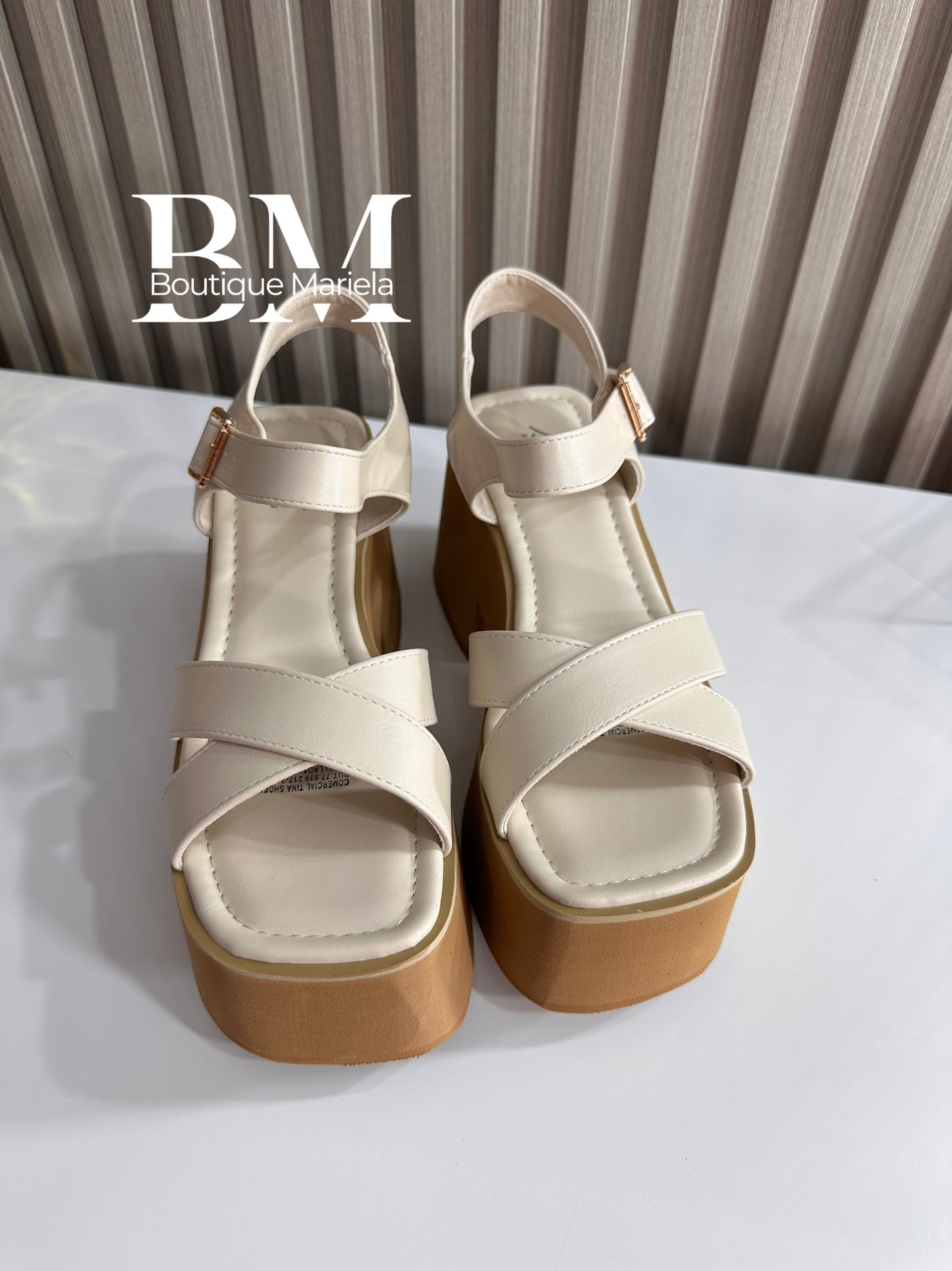 Sandalias Plataforma Beige