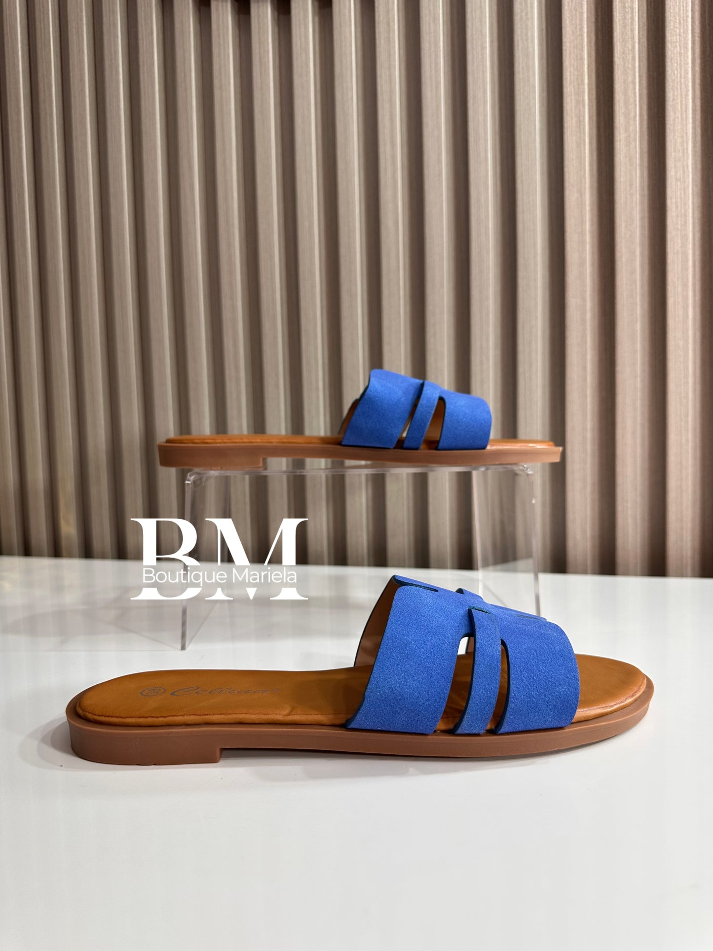 Sandalias Planas Azul