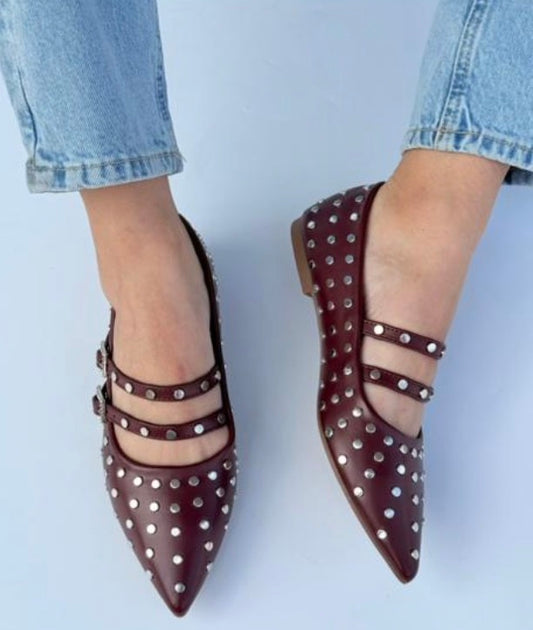 Ballerinas Tachas Burdeo