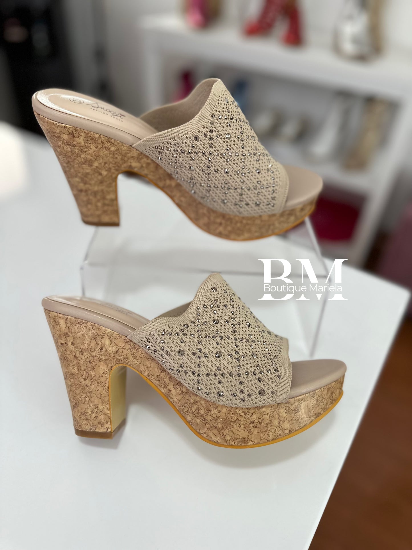 Sandalias Beige Corcho