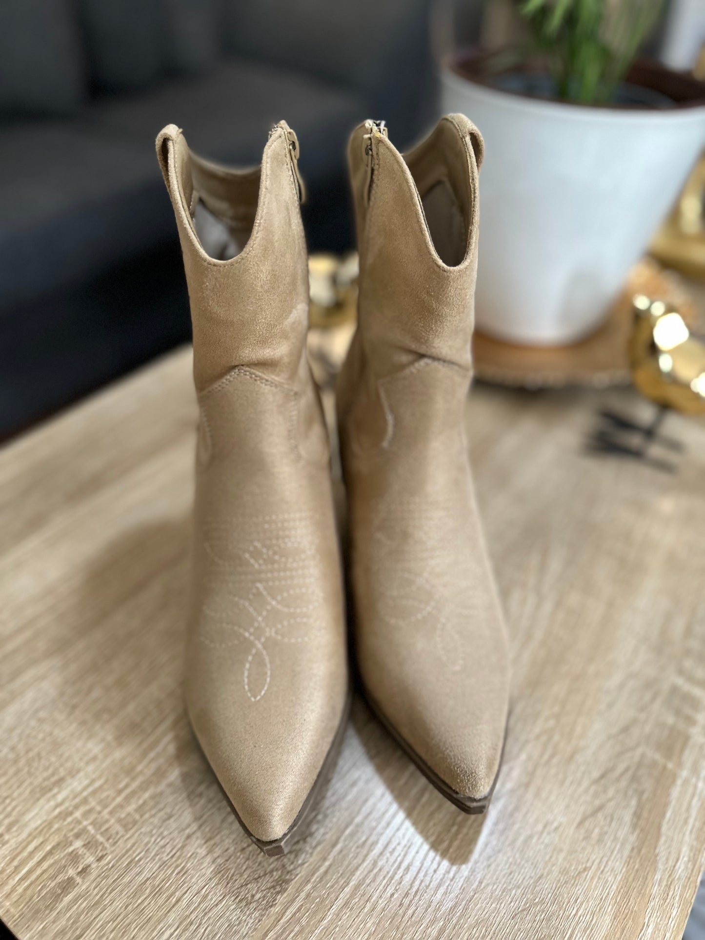 Botín Beige Texano