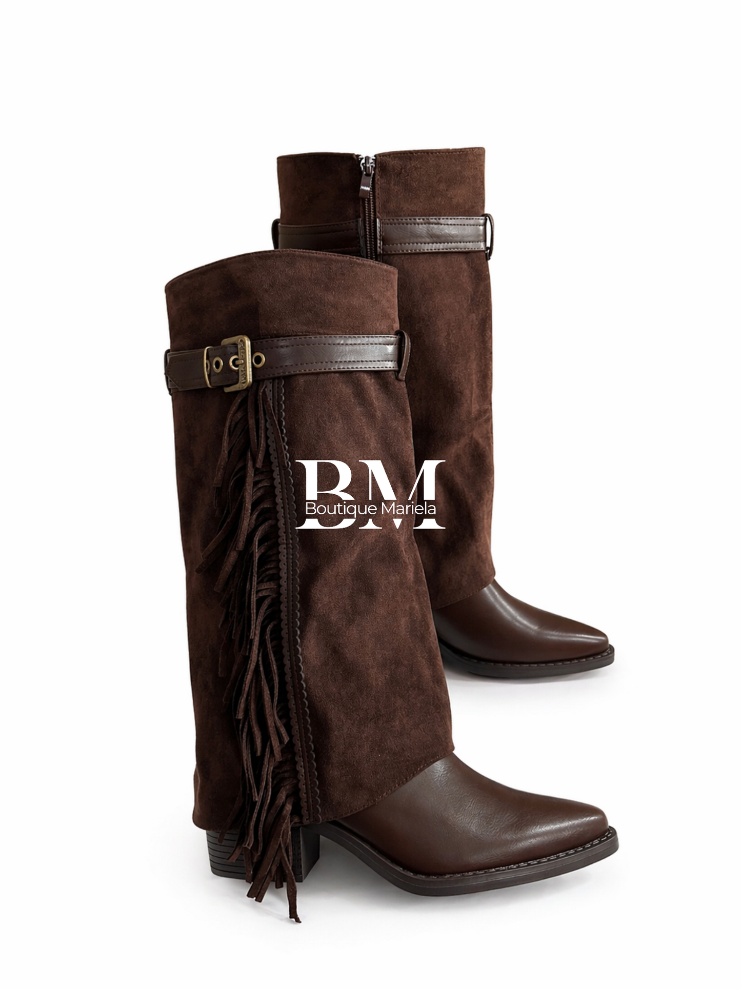 Botas Flecos Correa