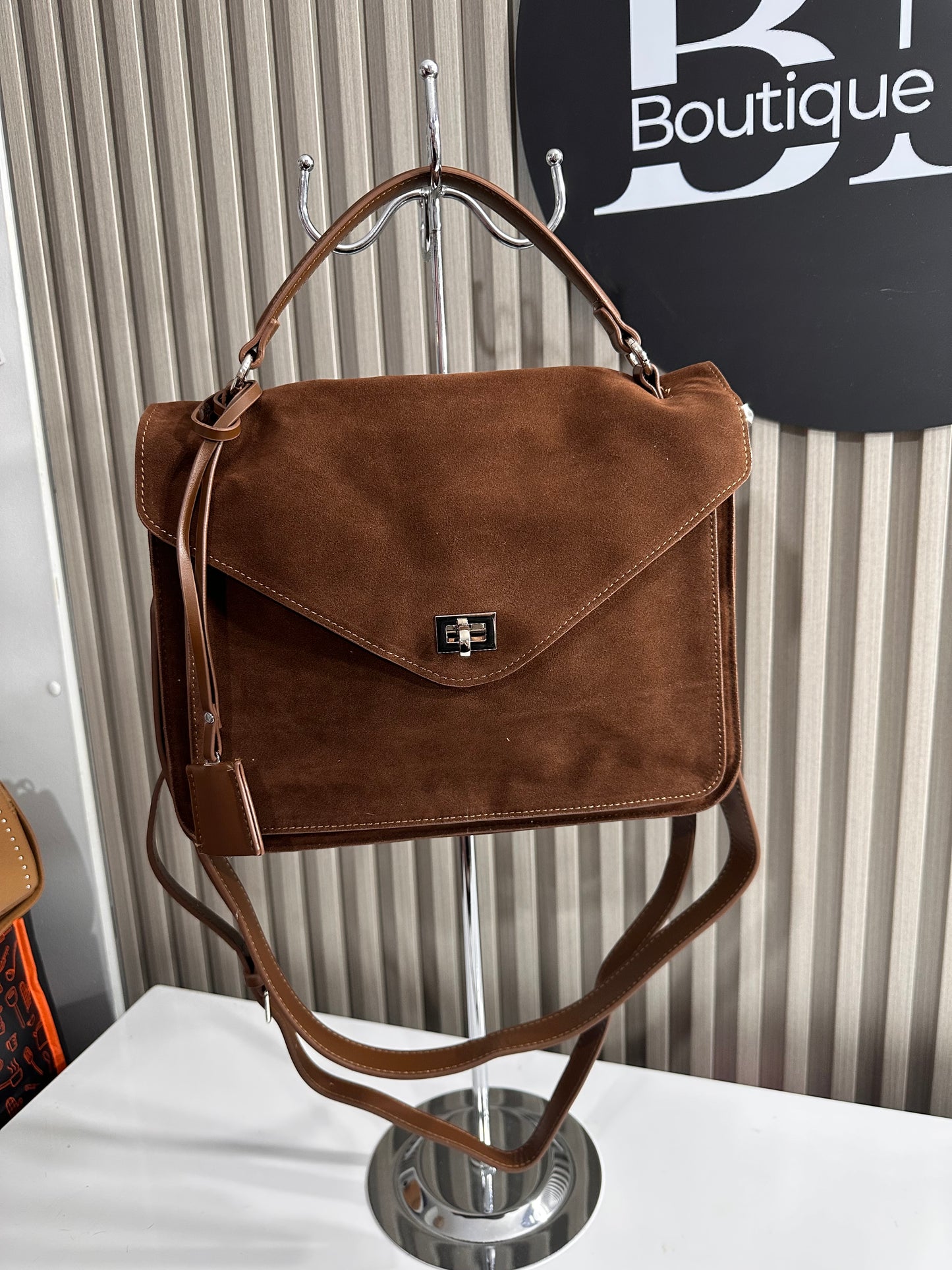 Bolso  Agamuzado Marrón