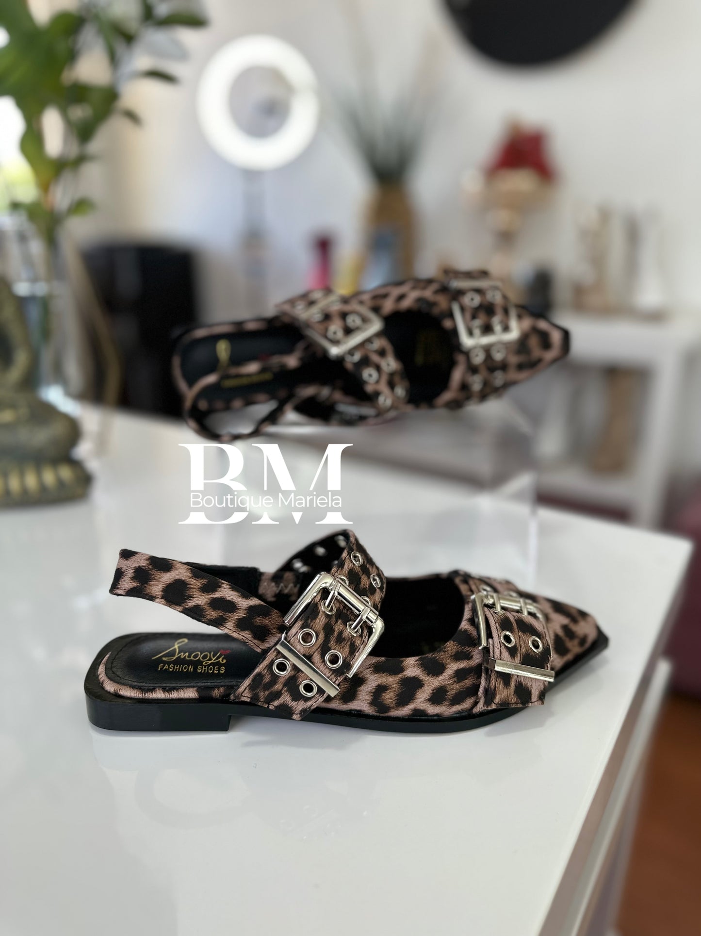 Zapatos Hebilla animal print