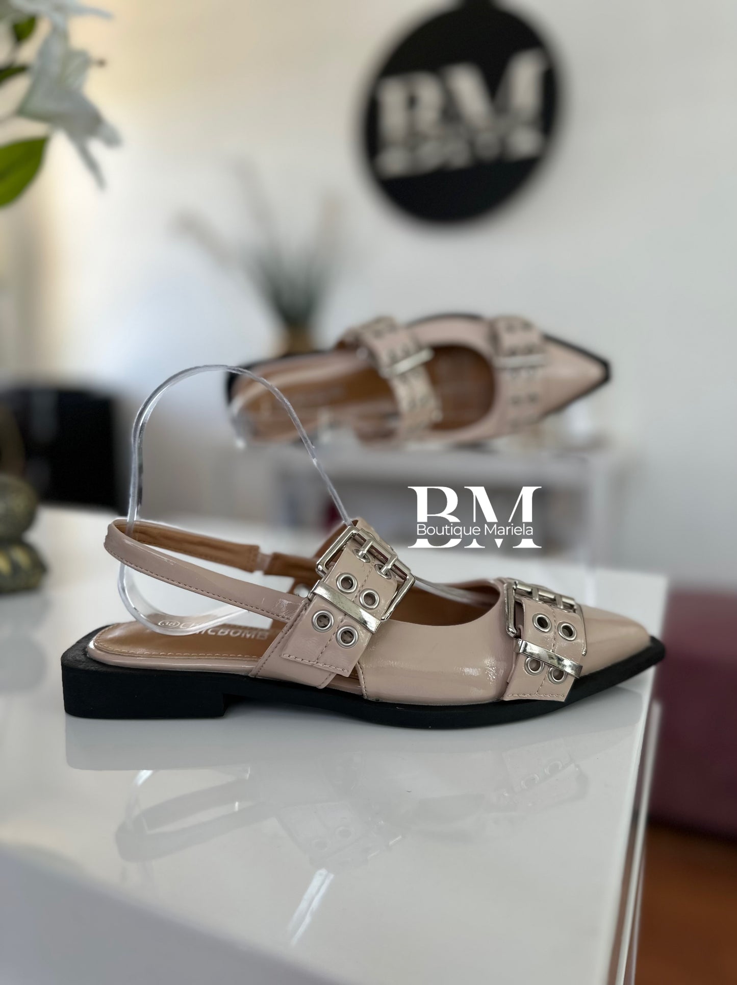 Zapatos Mary Jane Beige