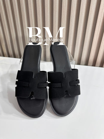 Sandalias Planas Negro