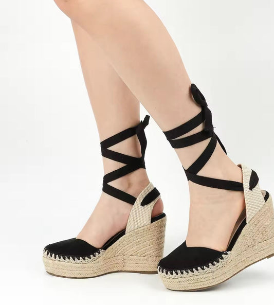 Sandalias Cinto Negro