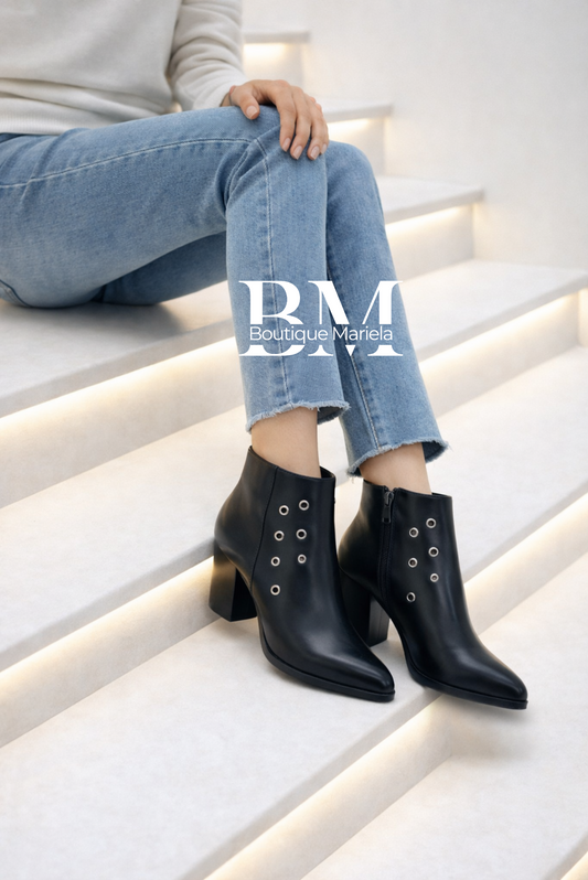 Botín Argollas Eco cuero