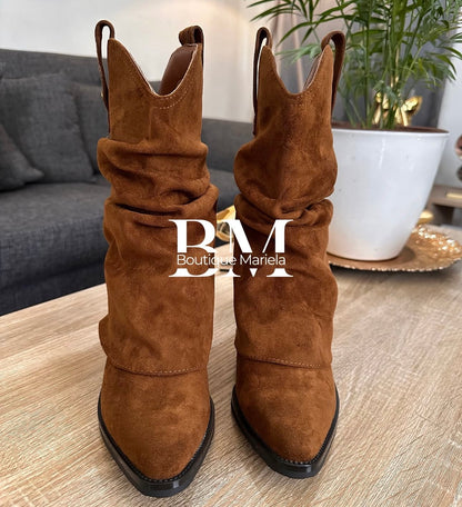 Botas Arrugadas Camel