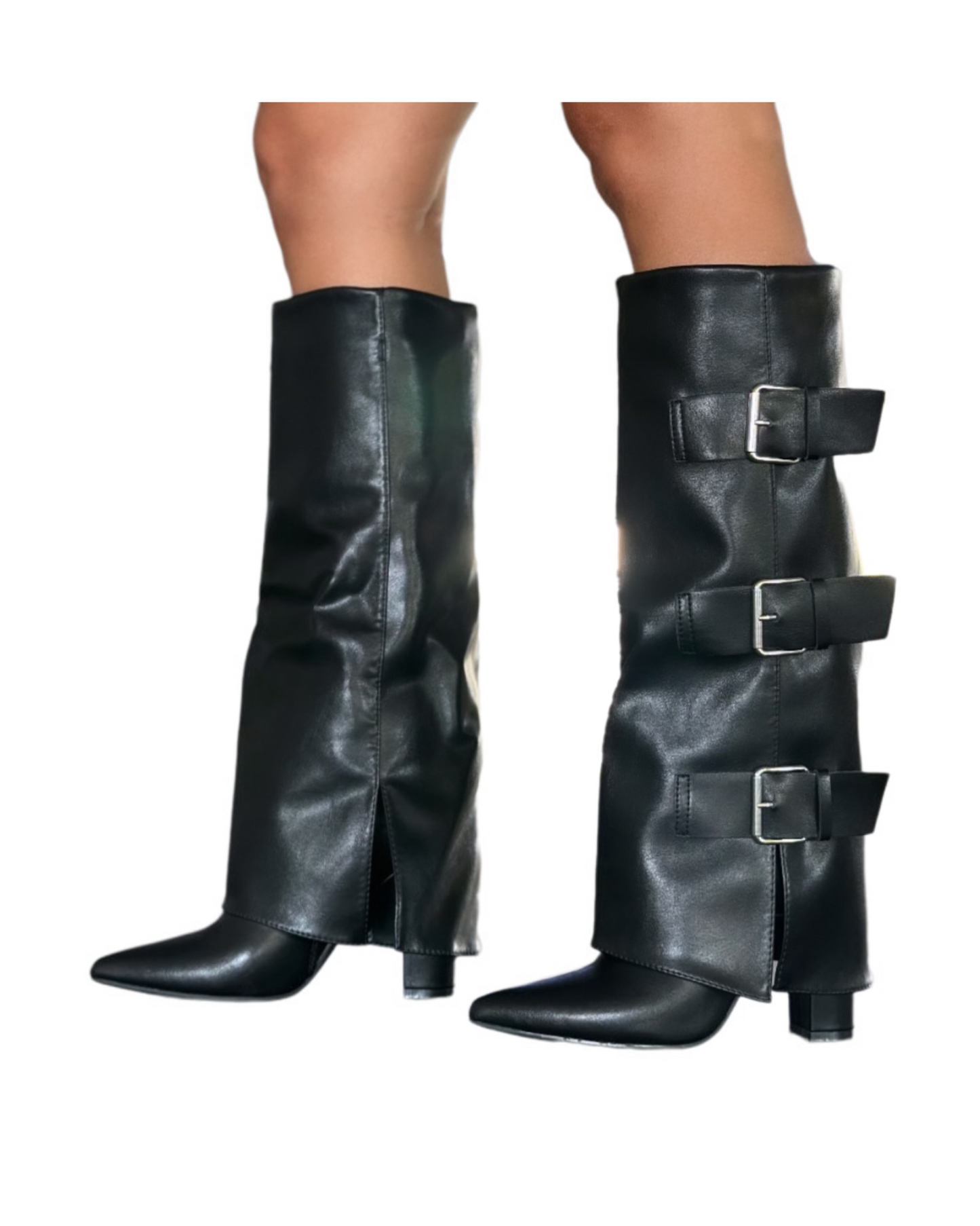 Botas Eco Cuero Hebillas