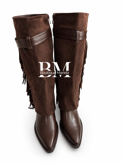 Botas Flecos Correa
