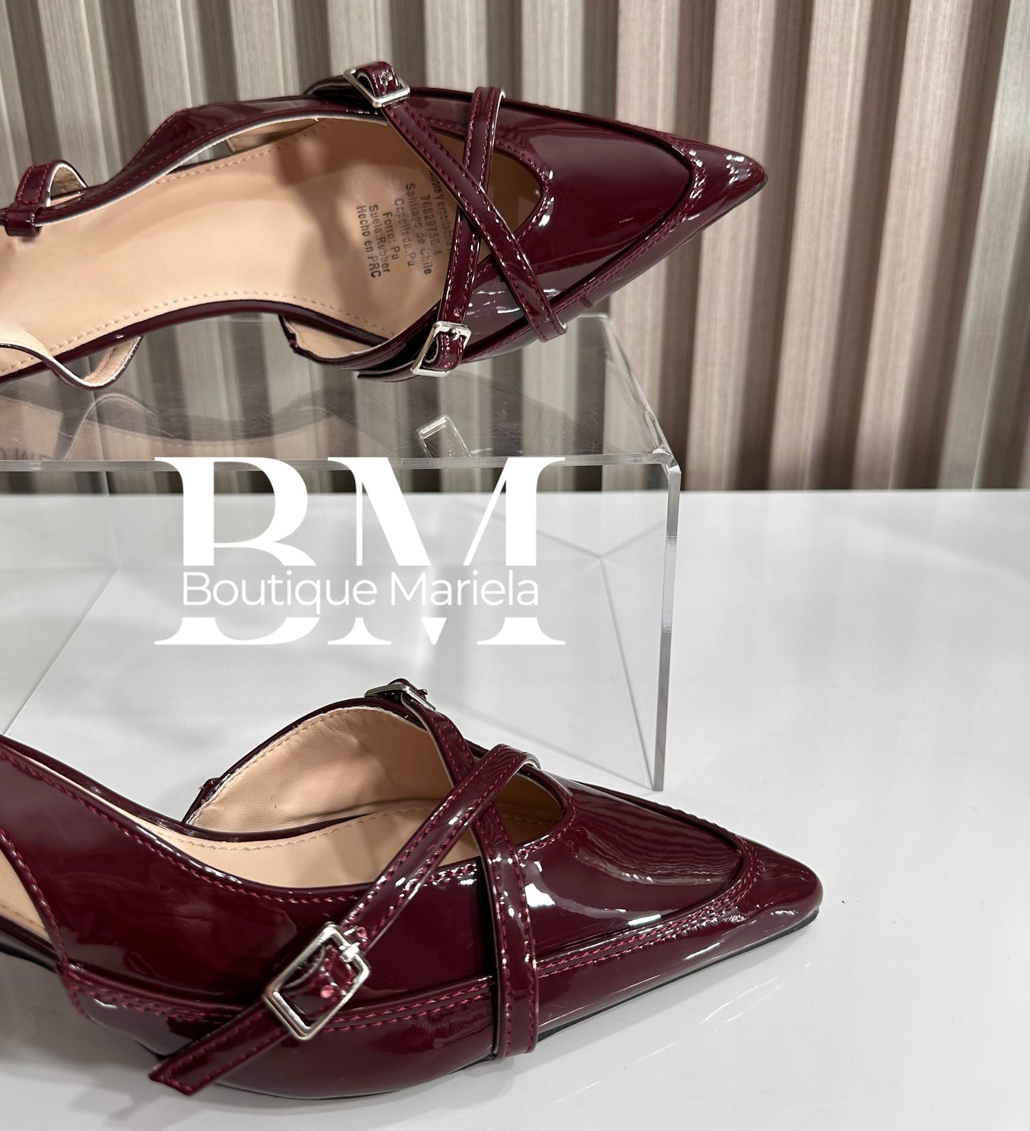 Stilettos Hebillas Burdeo