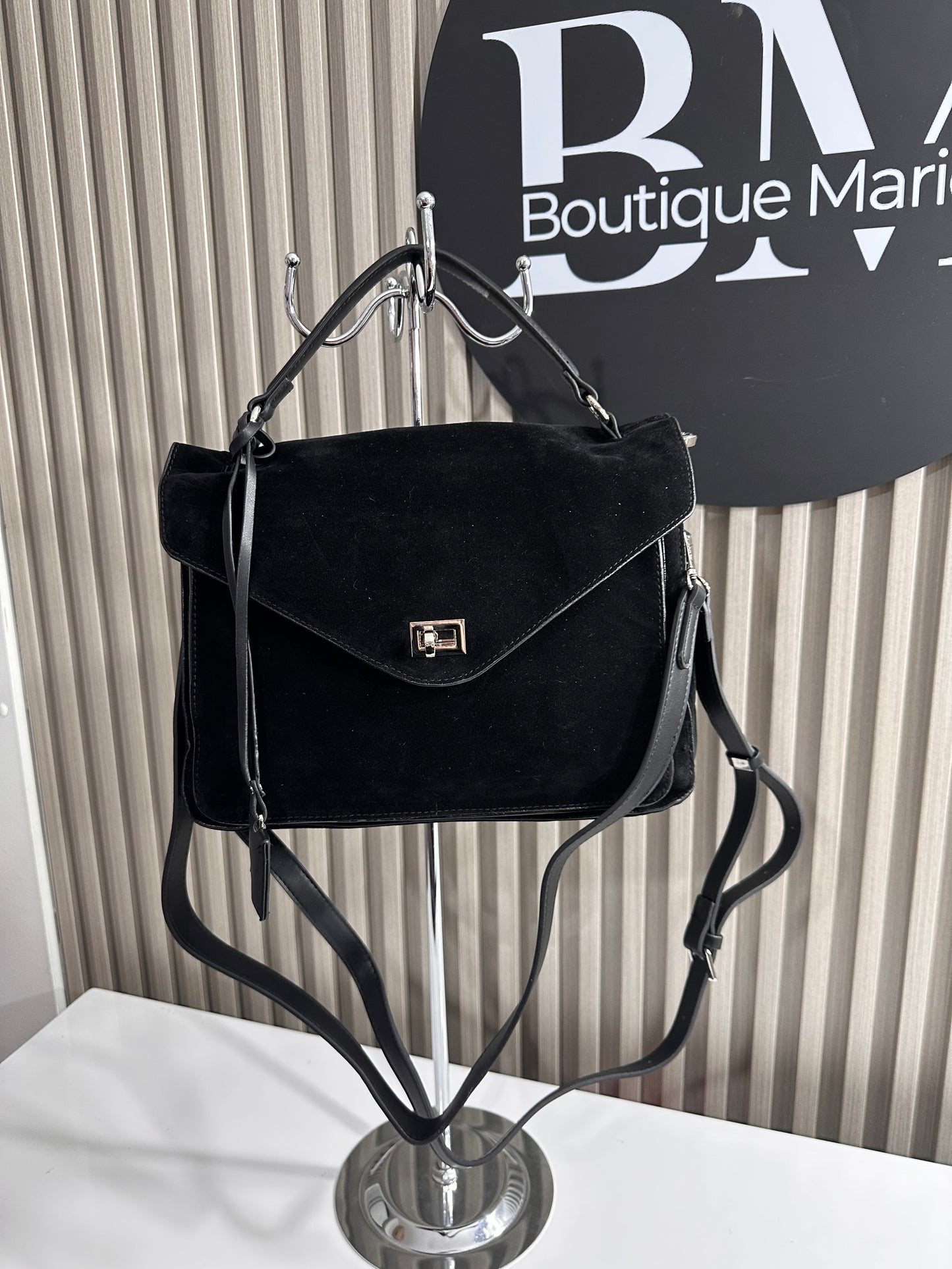 Bolso Agamuzado Negro