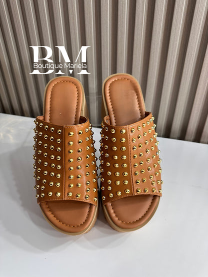 Sandalias Plataforma Caramelo