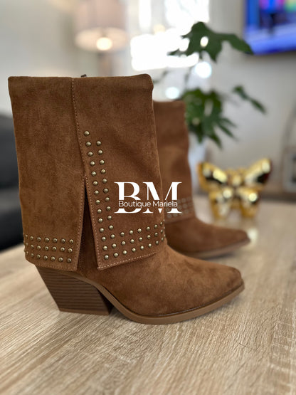 Botas Camel Símil Gamuza