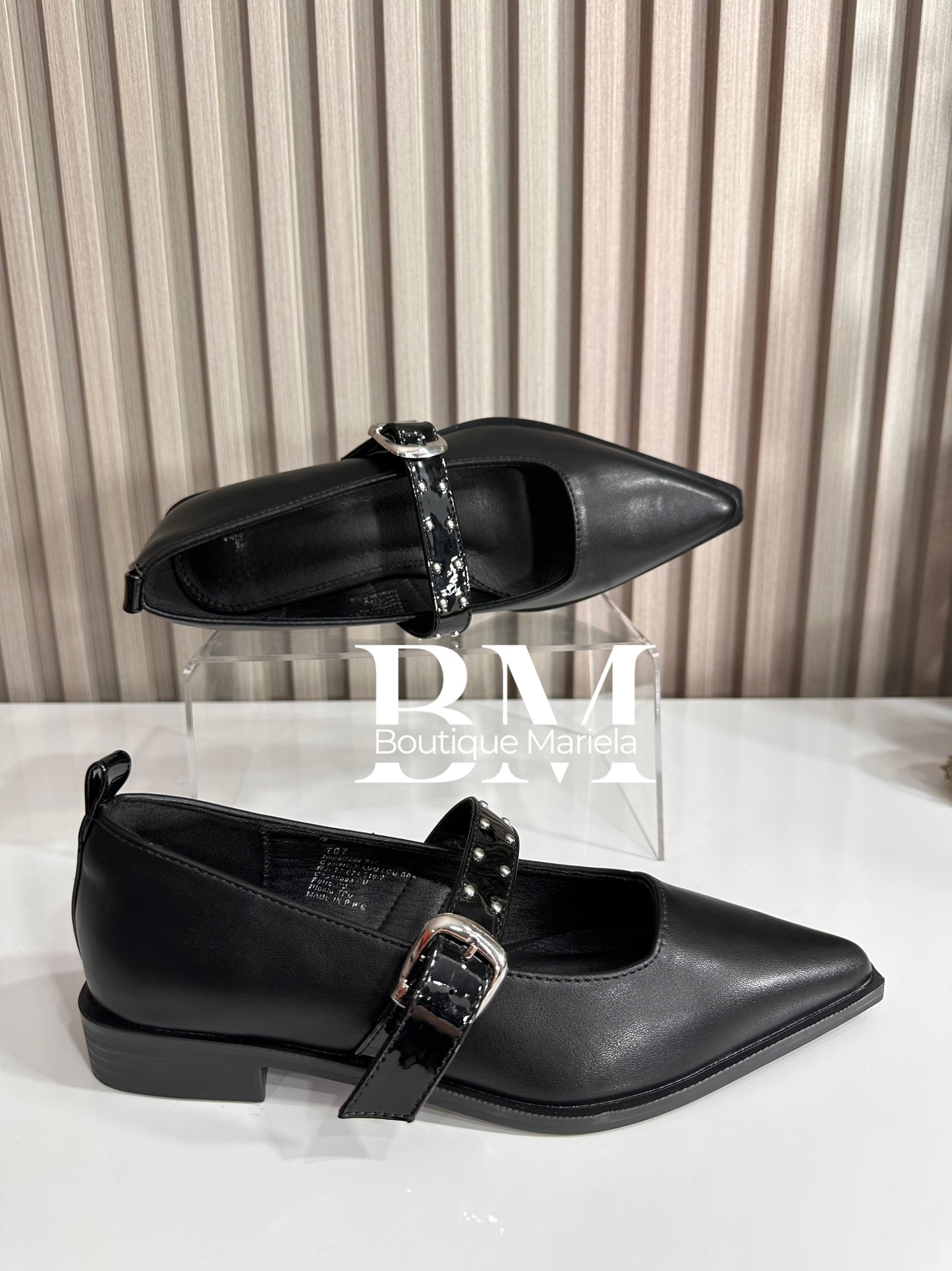 Zapatos punta negro