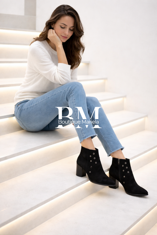 Botín Argollas Gamuza