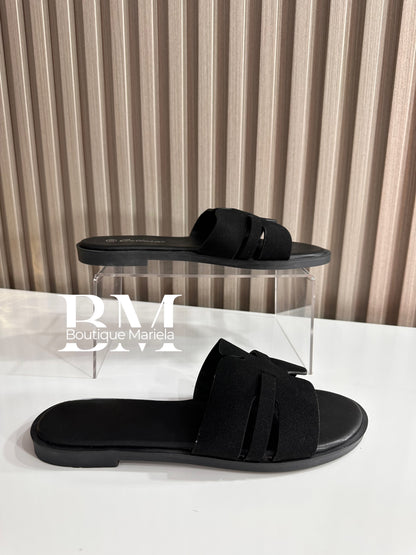 Sandalias Planas Negro