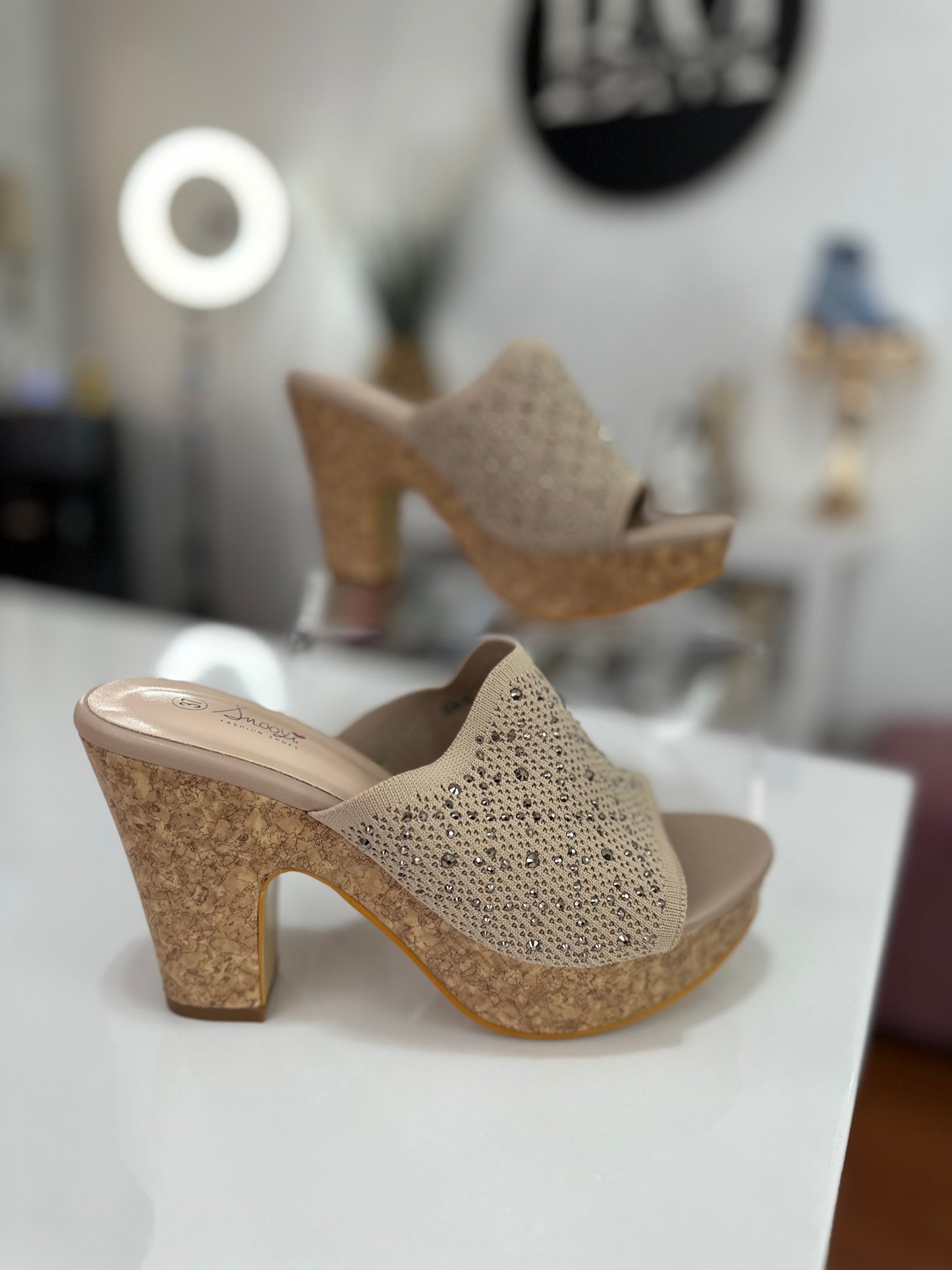 Sandalias Beige Corcho