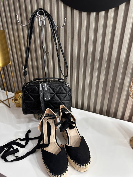 Sandalias Cinto Negro