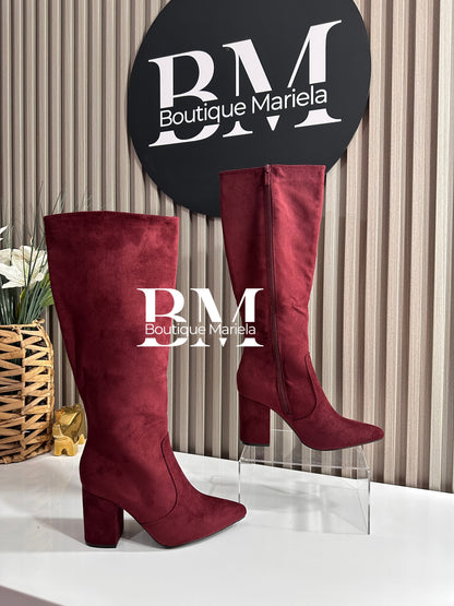Botas Lisas Burdeo