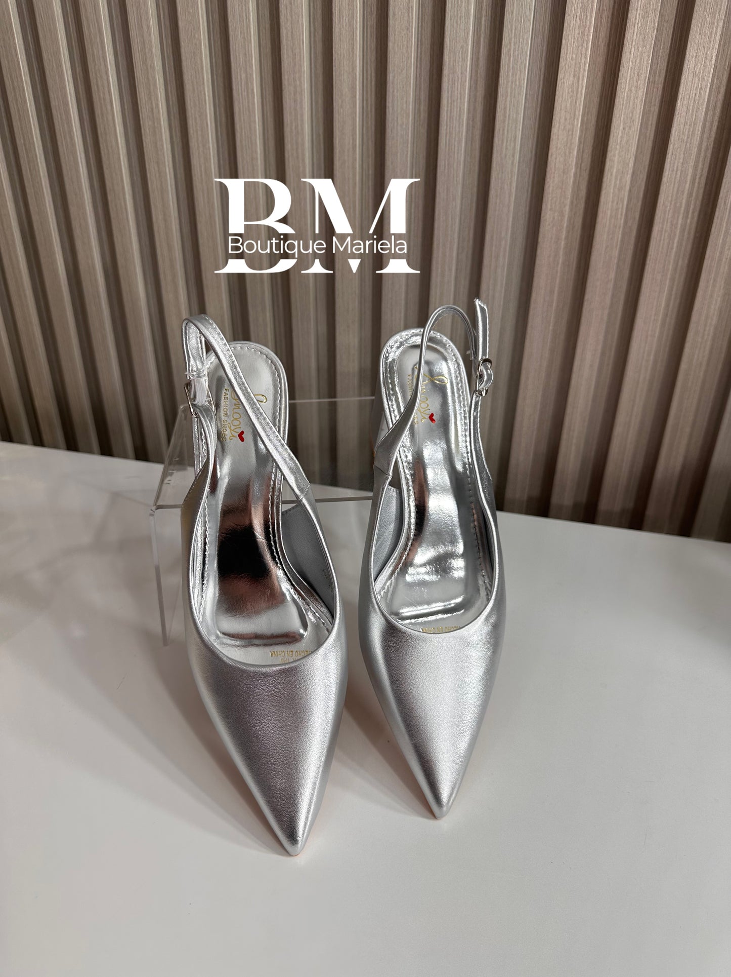 Stilettos Plata 2523