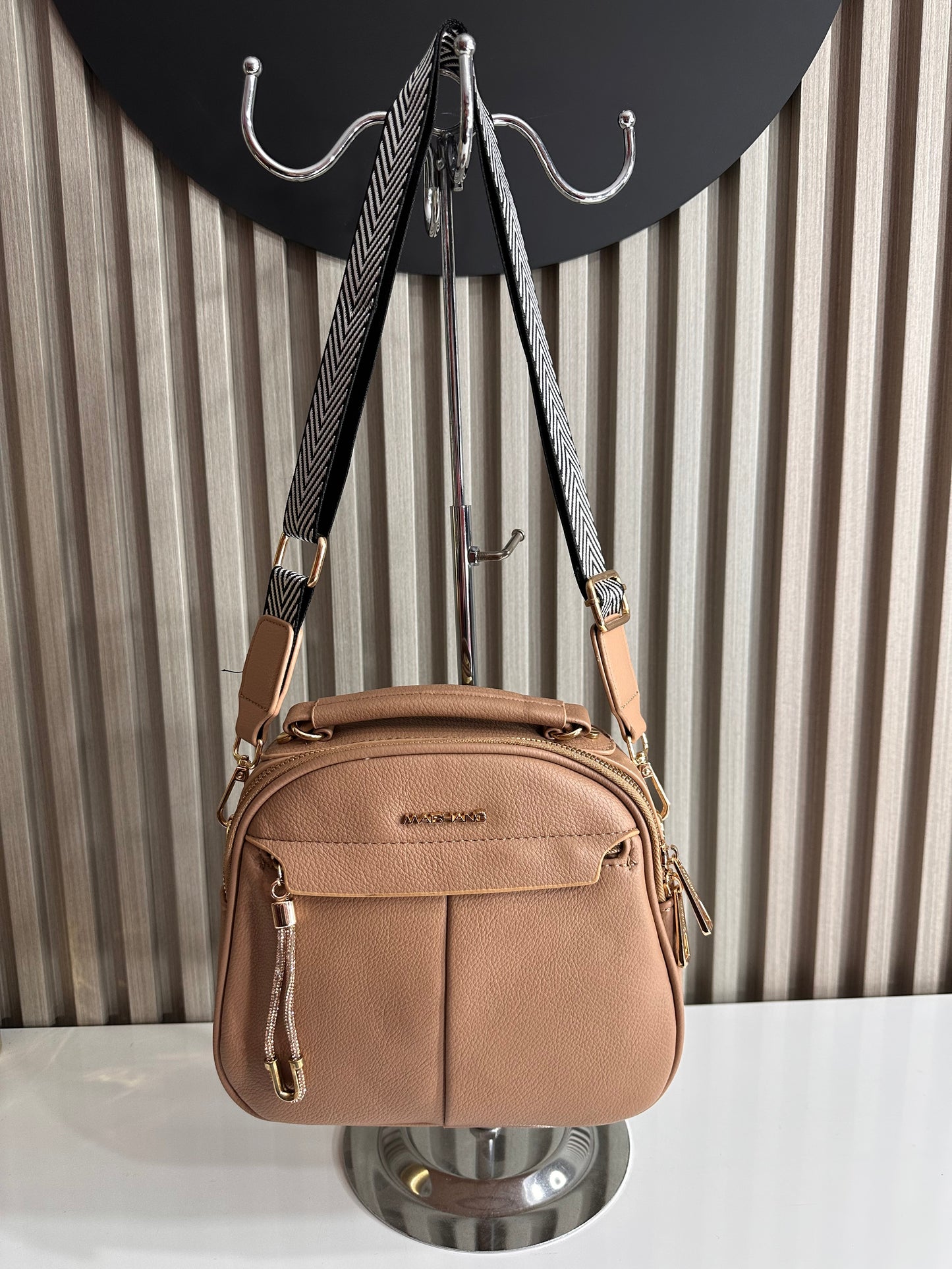 Cartera eco cuero beige