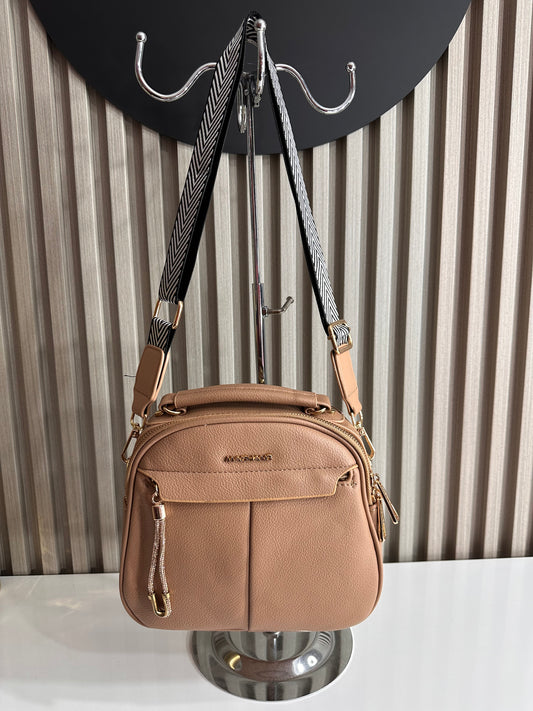 Cartera eco cuero beige