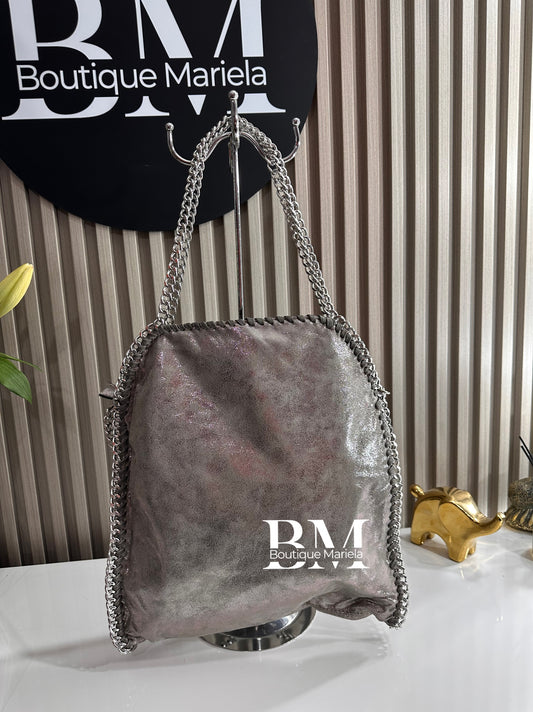 Bolso Metalizado Grafito