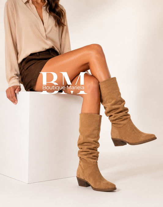 Botas Arrugadas Camel