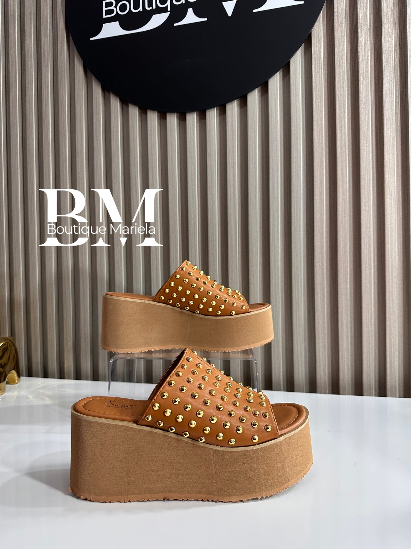 Sandalias Plataforma Caramelo