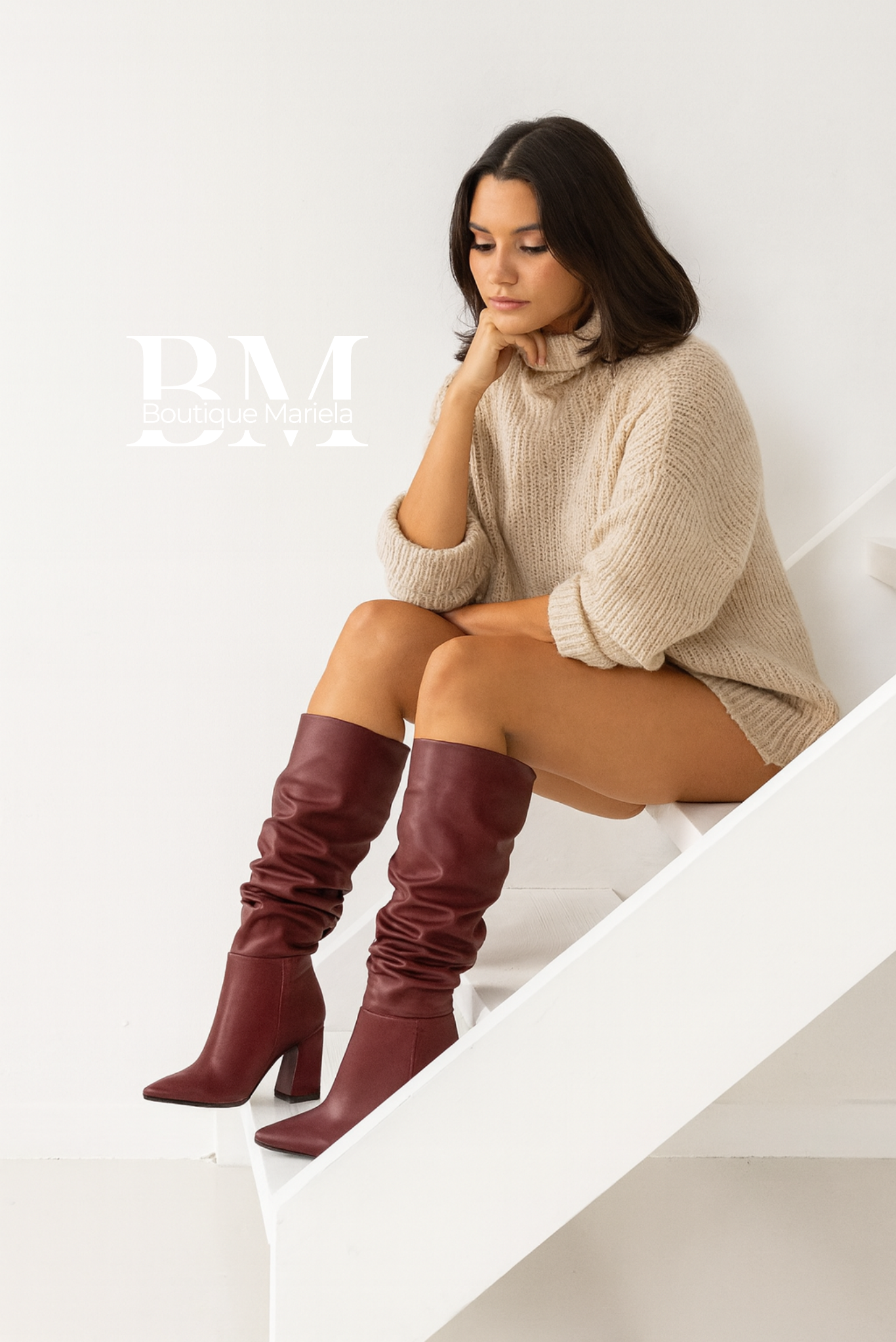 Botas arrugadas Burdeo