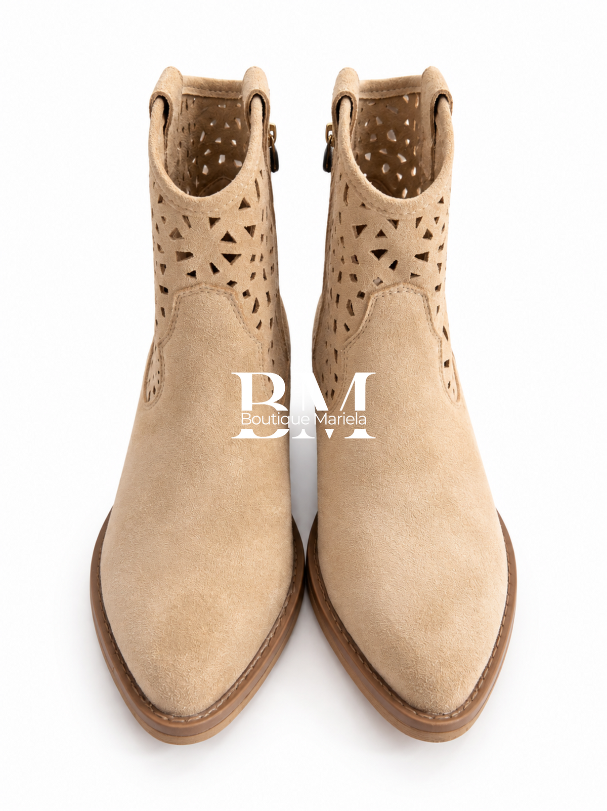 Botín Calado Beige