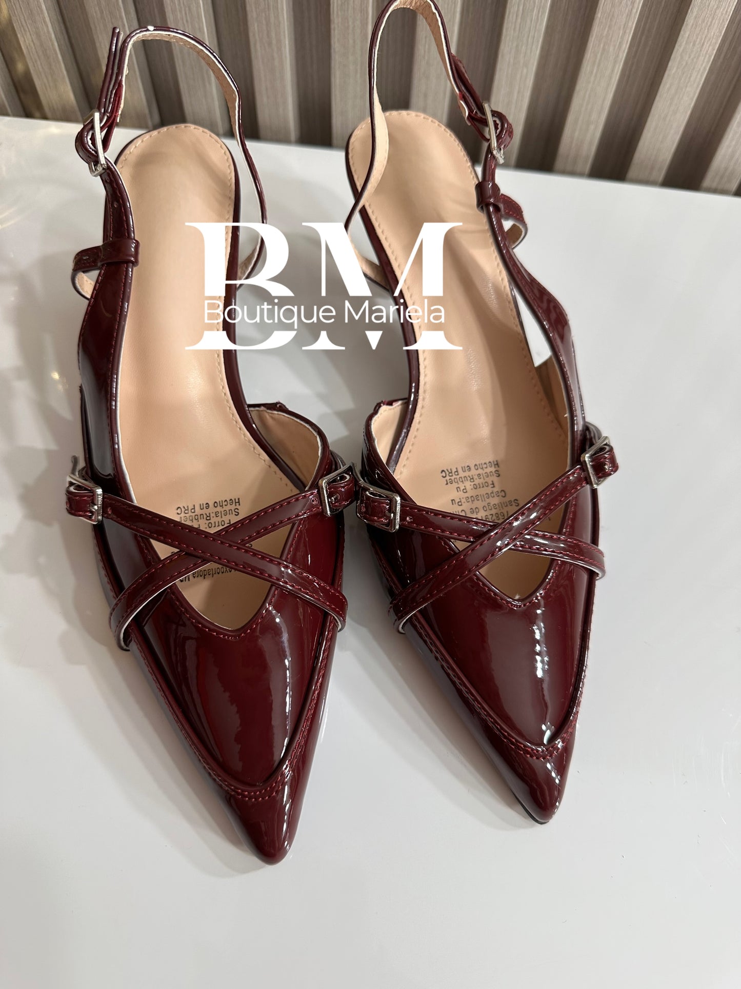 Stilettos Hebillas Burdeo
