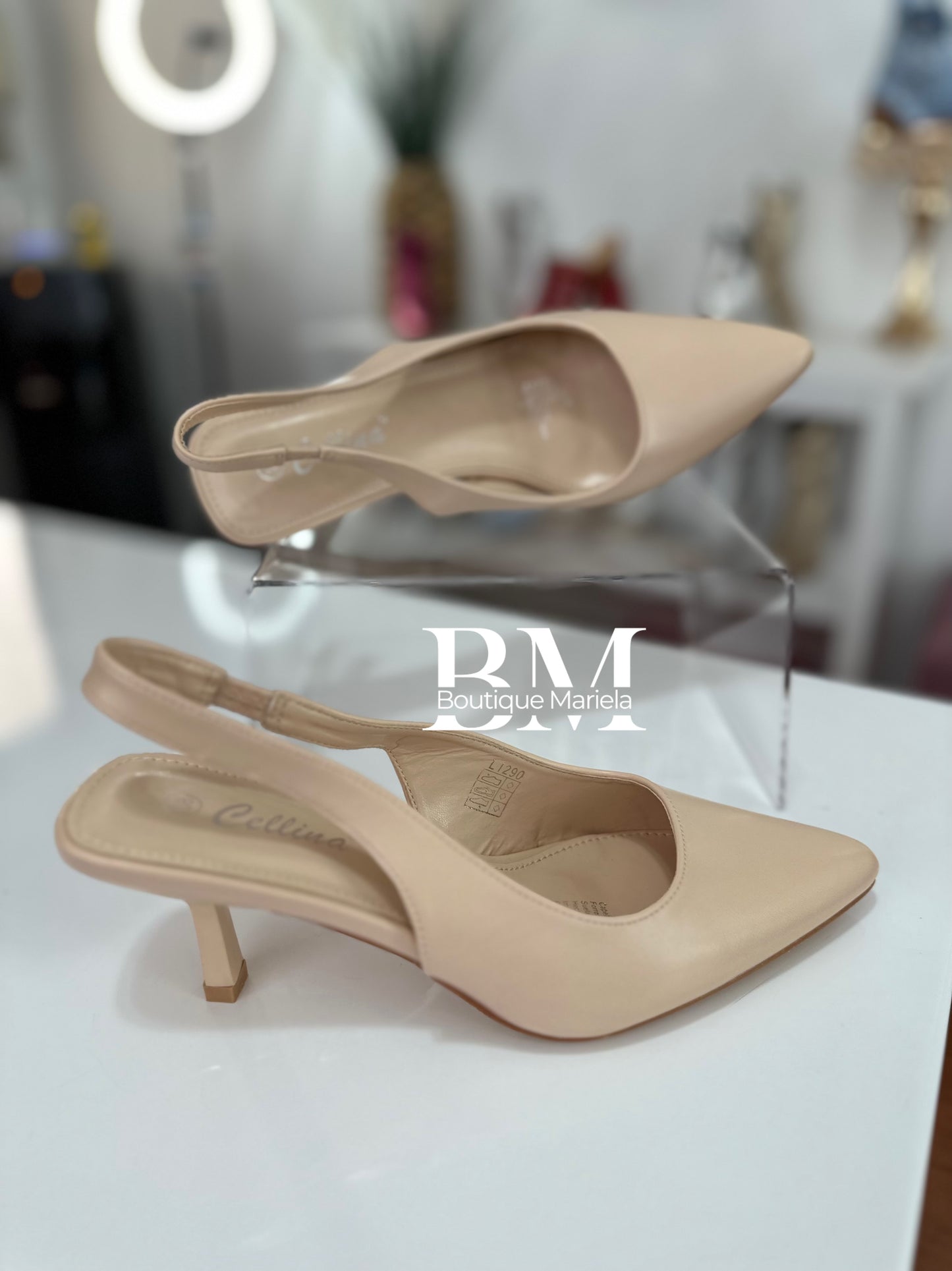 Stilettos  Eco cuero Beige