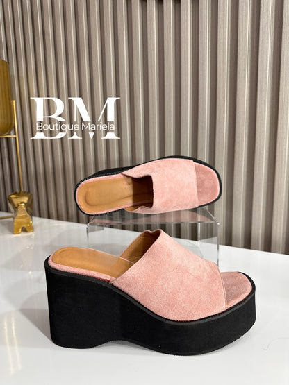Sandalias plataforma Rosada 2504