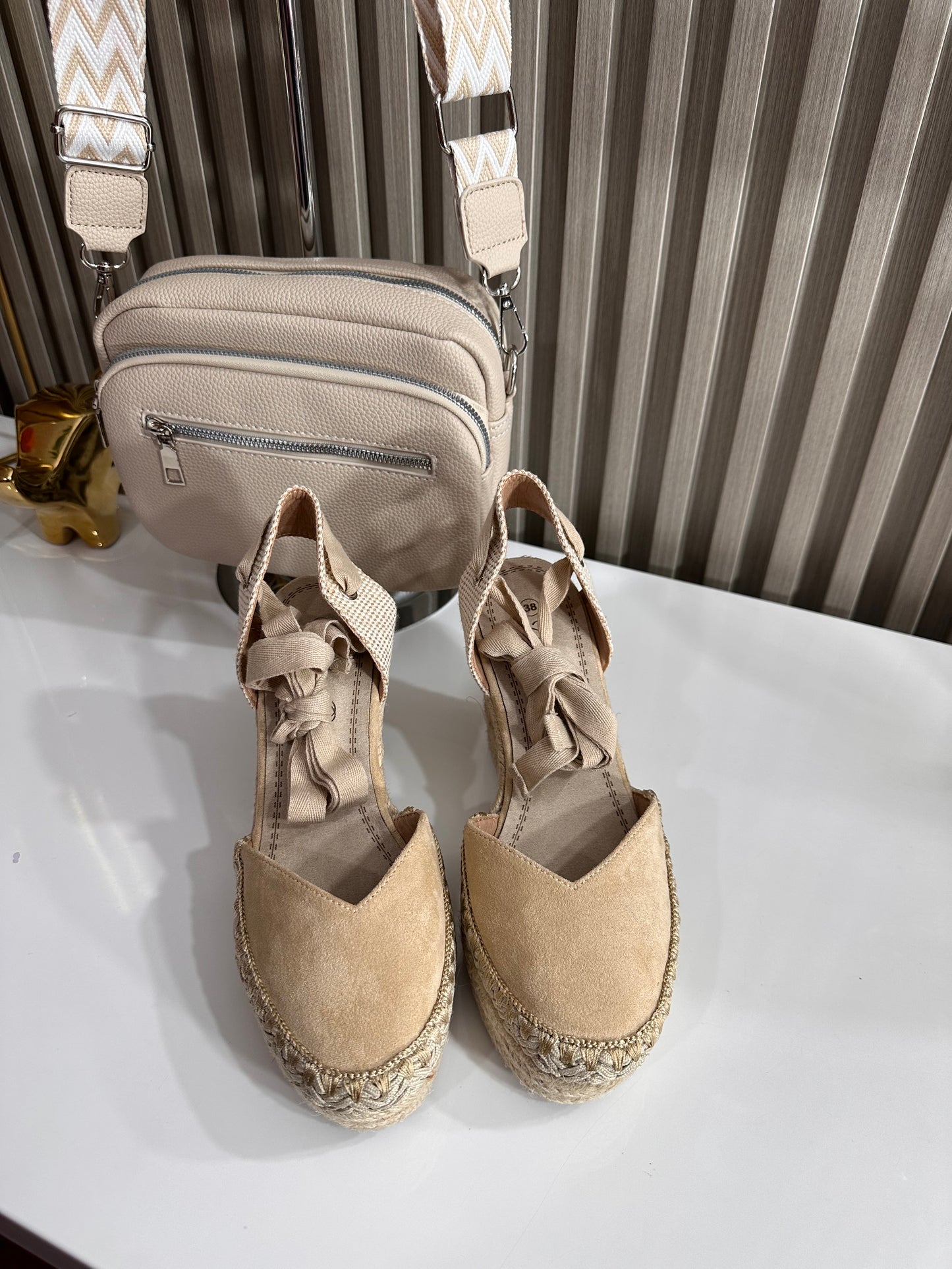 Sandalias Cinto Beige