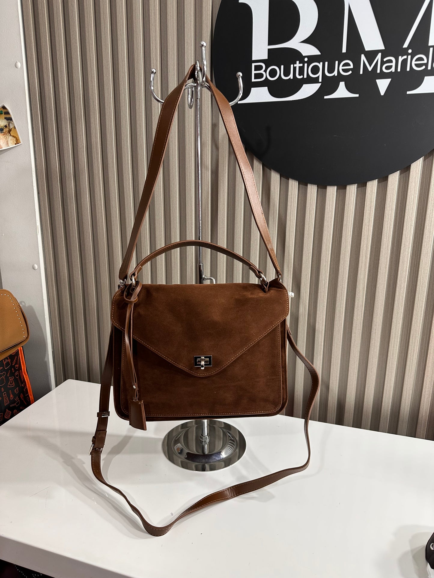 Bolso  Agamuzado Marrón