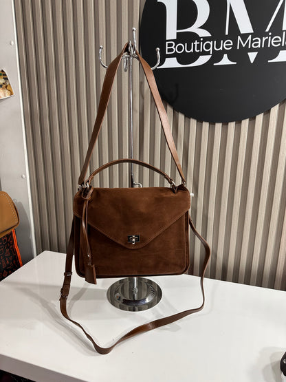 Bolso  Agamuzado Marrón