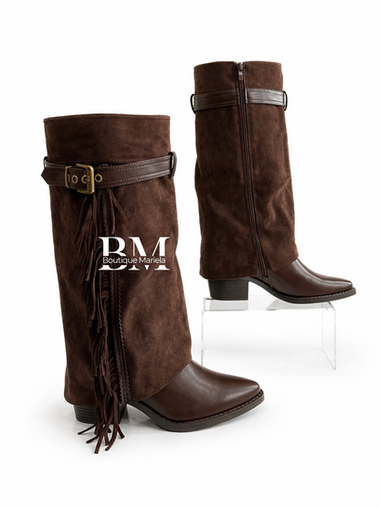 Botas Flecos Correa