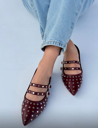 Ballerinas Tachas Burdeo