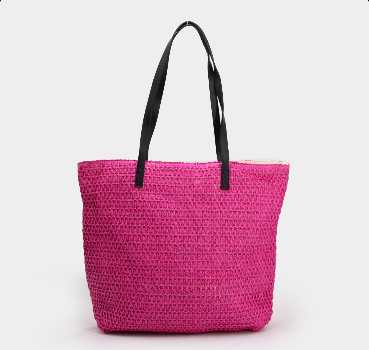 Bolso Rafia Fucsia