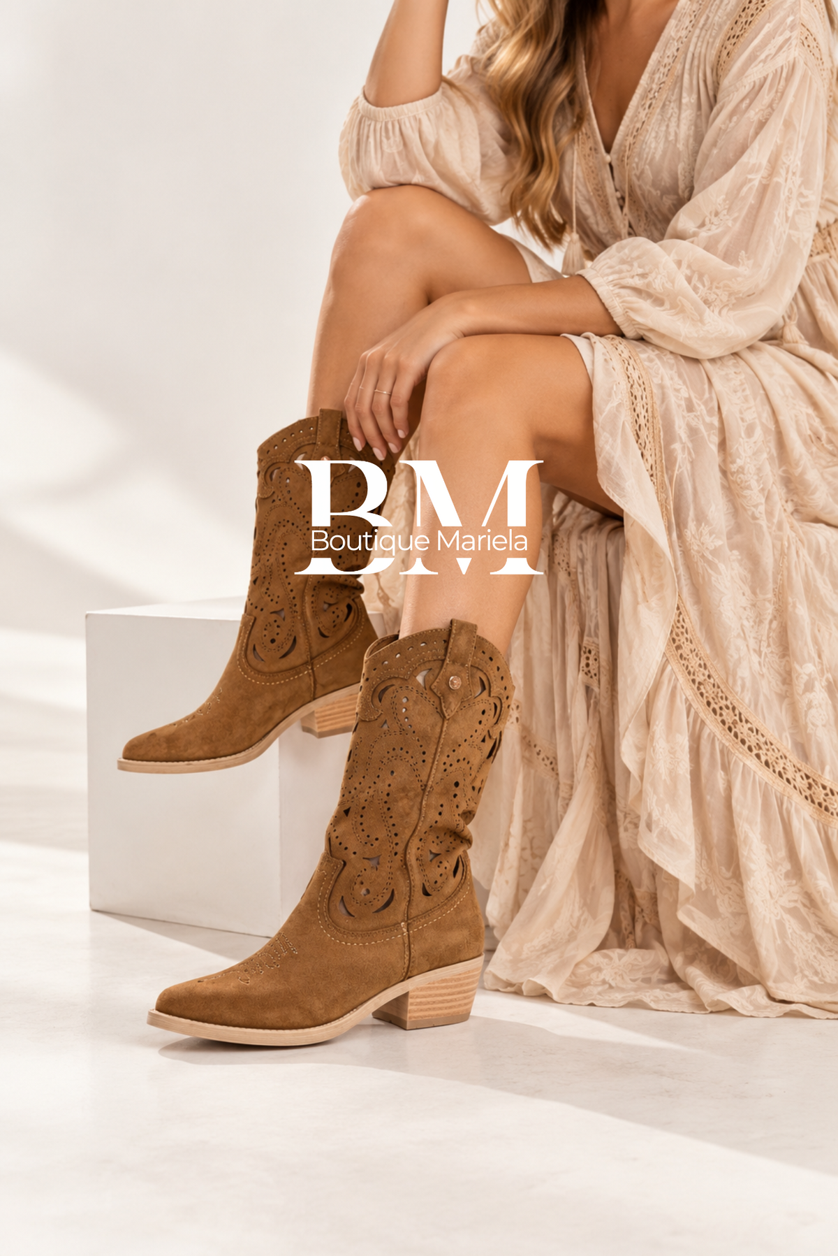 Botas caladas Camel