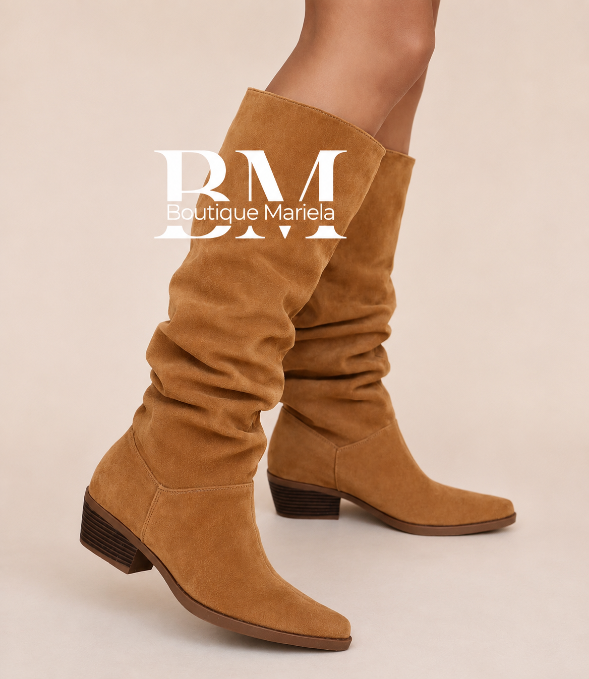 Botas Arrugadas Camel