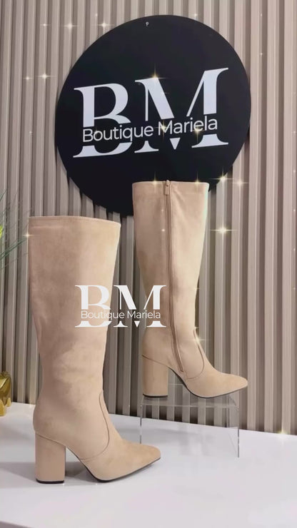 Botas Lisas Beige