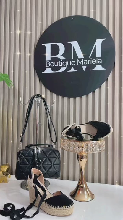 Sandalias Cinto Negro